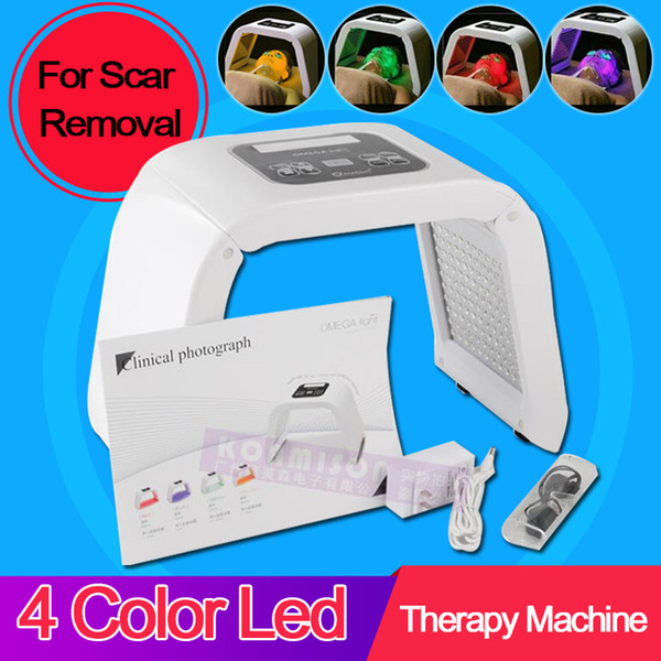 4 Color LED PDT Light Skin Care Beauty Machine LED Facial SPA PDT Therapy For Skin Rejuvenation Acne Remover DHL fast shipping