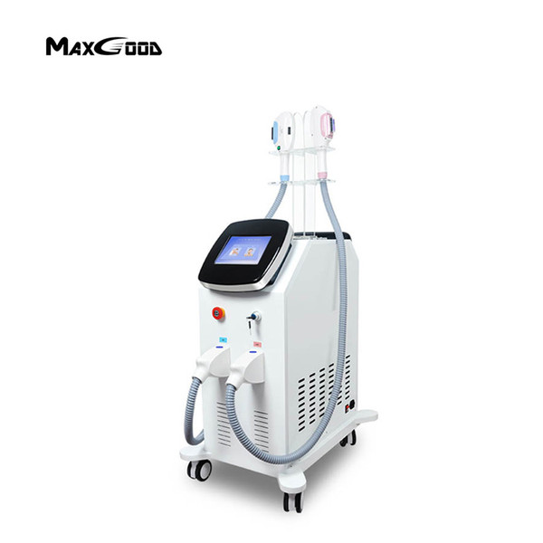 2018 New design two handles painless 360 magneto optical OPT ipl hair removal machine for permanent hair removal