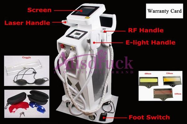 Pro 3in1 YAG LASER Tattoo Removal machine RF Skin Lift Elight IPL Hair Removal skin rejuvenation wrinkle acne remover beauty salon equipment