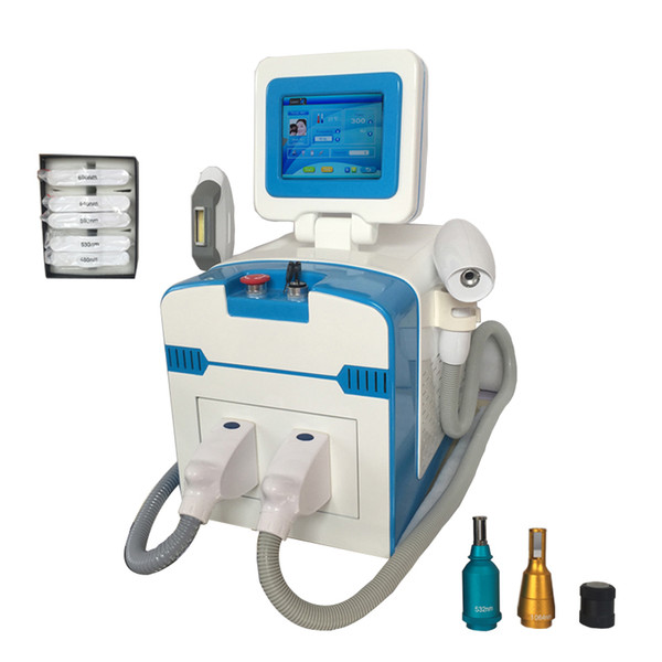 Newest 2 in 1 SHR OPT IPL+ND-Yag laser machine for hair removal wrinke removal skin tightening and tattoo removal laser machine