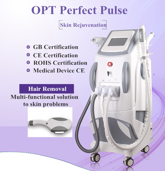 New type Powerful 3 In 1 Opt+rf+laser Shr Skin Rejuvenation Tattoo Hair Removal Machine DHL Free freight