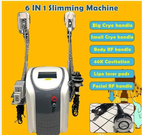 2019 CE approved fat freeze slimming rf vacuum slimming machine cavitation rf body slimming 2 fat freezing handle can work together