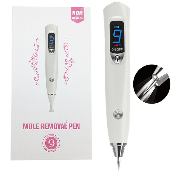 Skin Care 9 Level Tattoo Freckle Mole Removal Plasma Pen Skin Tag Dark Spot Remover Mole Removal Machine Health Device Home Salon