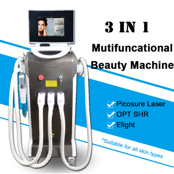 Multi-functional Picosure Laser Tattoo and Ance Treatment Machine OPT SHR Fast Hair Removal Elight Skin rejuvenation Equipment