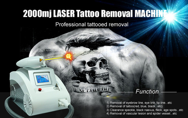 Q switched nd yag beauty machine tattoos laser removal Device Scar Acne removal salon clinical use