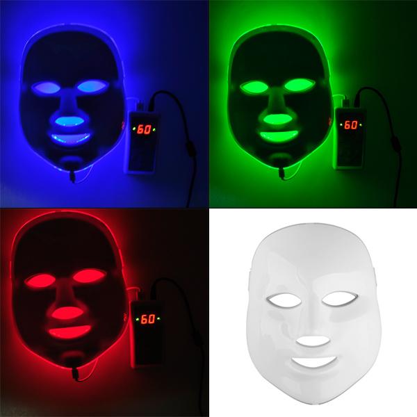 Korean LED Photodynamic Facial Mask Home Use Beauty Equipment Anti-acne Skin Rejuvenation LED Photodynamic Masks 3Colors Lights 0602011