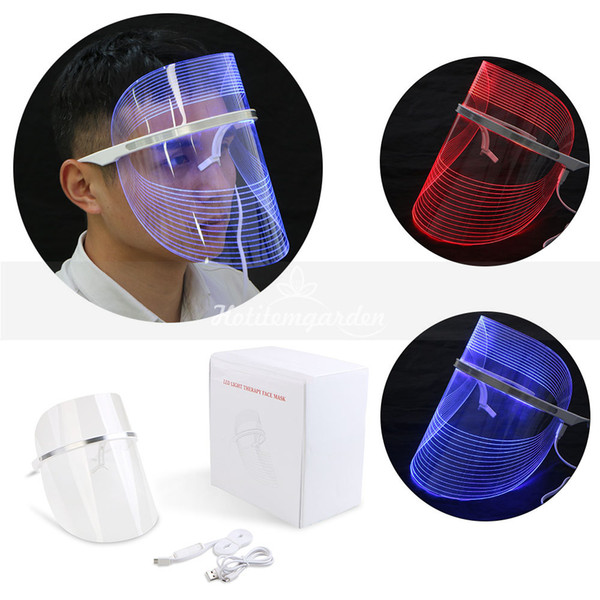 2 Color Professional Photon LED Facial Mask Skin Rejuvenation Anti-Aging Beauty Therapy Light for Home Use Beauty Instrument