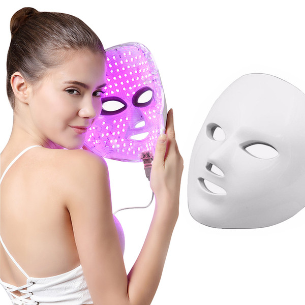 7 Colors Light LED Facial Mask With Neck Skin Rejuvenation Face Care Treatment Beauty Anti Acne Therapy Whitening Instrument