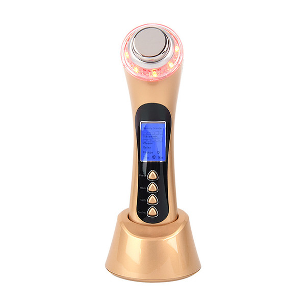 5 in 1 galvanic ion photon ultrasonic beauty facial massager led photon light therapy ultrasonic beauty machine for skin rejuvenation