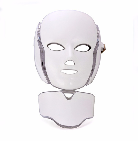 LED 7Colors Light Microcurrent Facial Mask Machine Photon Therapy Skin Facial Neck Mask Acne Whitening Electric Device Massage