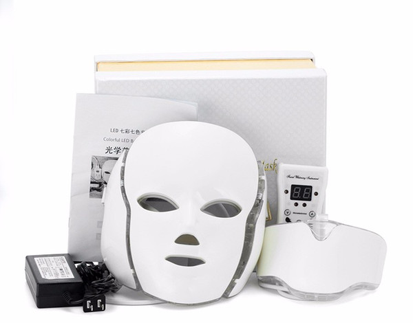 Hot new product IPL light therapy Skin rejuvenation led neck mask with 7 colors for home use free shipping