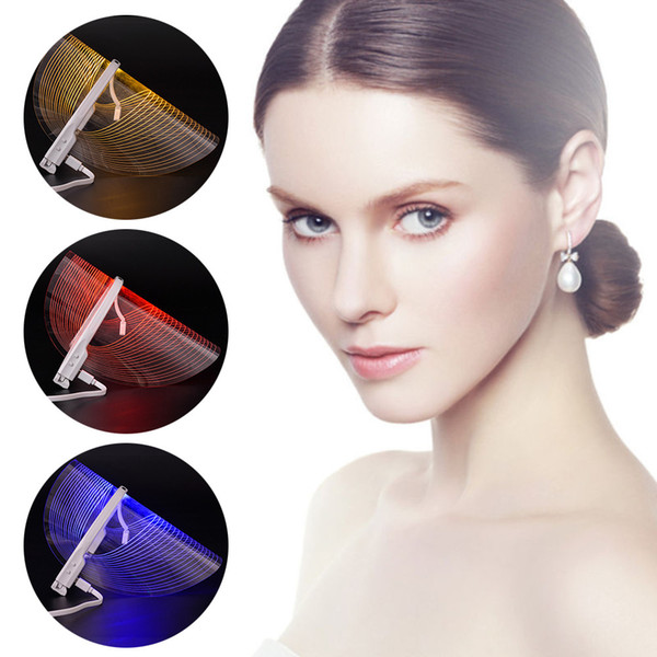 Hot LED Light Therapy Face Mask Beauty Instrument Facial SPA Treatment Device New Invention 3 Color Anti Acne Wrinkle Removal Free ship.