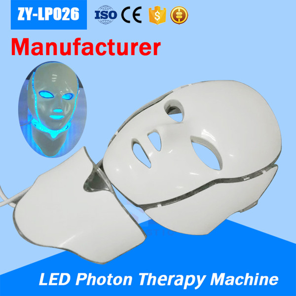 2018 Newest 7 Photon Colors Face and Neck LED Mask Light Therapy for Skin Rejuvenation Anti-aging