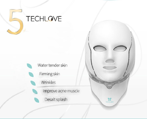 2017 Popular 7 Colors Home Use LED PDT LED Photon Therapy Skin Rejuvenation Skin Care For Face Neck PDT LED Mask Treatment Equipment