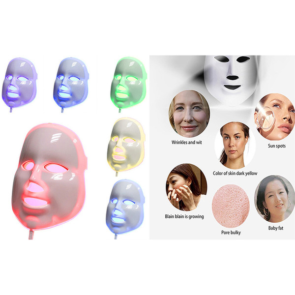 NEWEST LED Photon Therapy 7 Colors Light Treatment Facial Beauty Skin Care Rejuvenation Pototherapy Mask PDT Beauty Face Care for Home