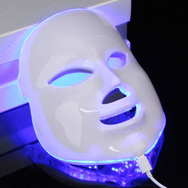 7 Colors Lights Led Facial Mask Face Skin Care Led Light Therapy Led Photon Facial PDT Facial Neck Mask Skin Rejuvenation Beauty Therapy