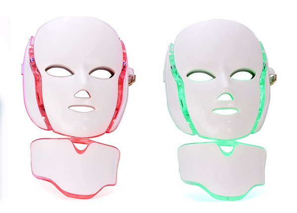 LED Facial Mask 7 Color Light Photon Tighten Pores Skin Rejuvenation Anti Acne Wrinkle Removal Therapy Beauty Salon