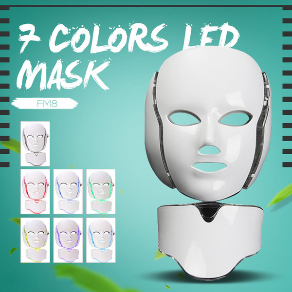 7 Colors PDT LED Mask Skin Whitening Skin Rejuvenation Photon LED Light Therapy Face Neck Home Use Skin Care Facial Machine