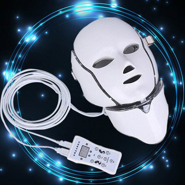 Health Beauty 7 Colors Lights LED Photon PDT Facial Mask Face Skin Care Rejuvenation Therapy Device Portable Home Use