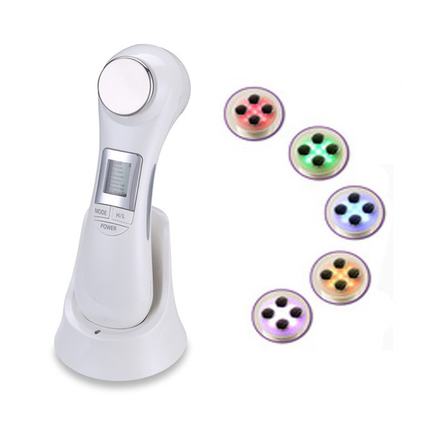 NEW Double Facial RF Radio Frequency No Needle Mesotherapy Photon LED Light Skin Rejuvenation Face Lift Massager Beauty Care