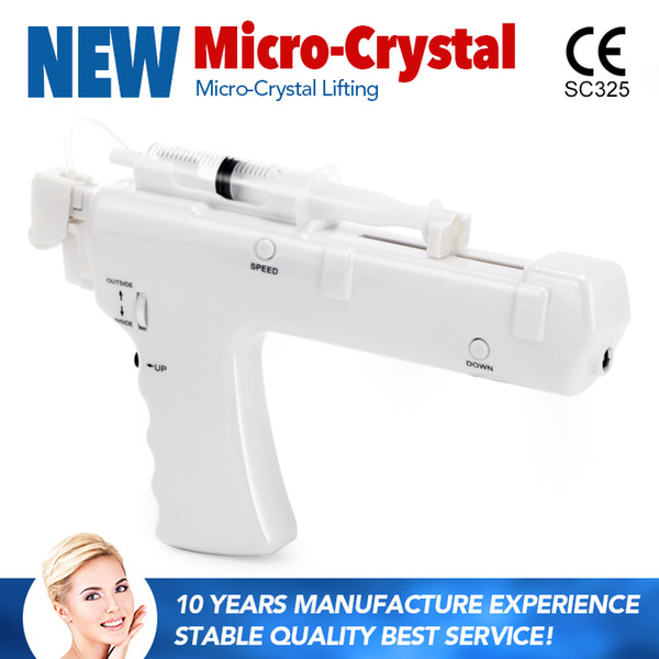 2018 needle free injection aquipment Vanadium-Titanium Micro-crystal facial Lifting skin tightening beauty machine mesogun DHL Free Shipping