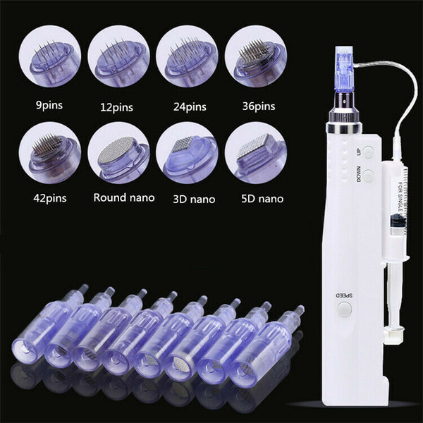 Replacement Needle Cartridge Tips for Mesotherapy Meso Gun Derma Pen Micro Needle Anti Aging Facial Skin Care Wrinkle Removal