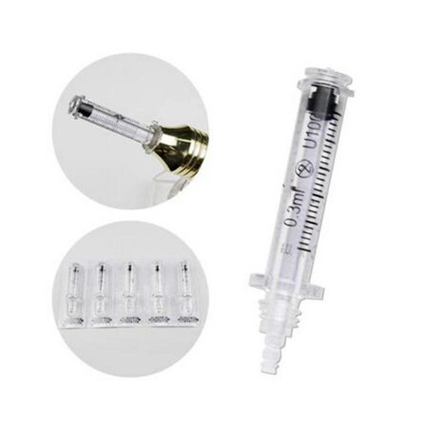 20pcs 3ml Syringe Ampoule head for hyaluron gun Mesotherapy Gun hyaluron pen High Pressure wrinkle removal water syringe