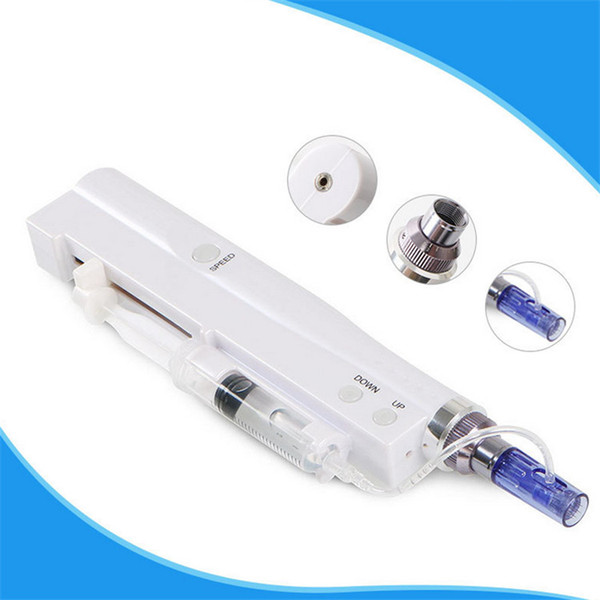 2in1 Derma Pen Micro Needle Stamp Mesotherapy Gun Microneedle Therapy Water Meso Injector Anti Aging Facial Skin Care Beauty Machine