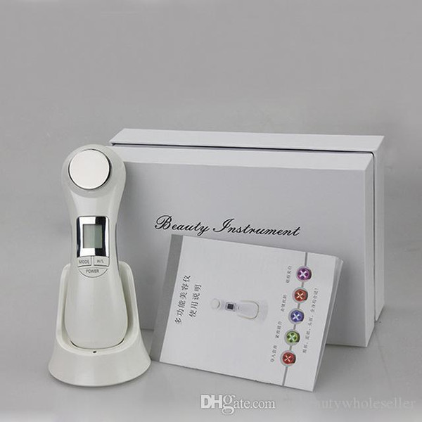 NEW Double Facial EMS RF Skin Device LED Beauty Instrument Ultrasonic Face Massager Anti-aging LCD