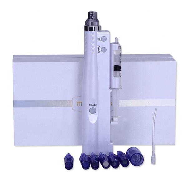 Mini Mesotherapy Meso Gun With Derma Pen Micro Needle Stamp Anti Aging Facial Skin Care Beauty Machine With 2 * 12 pins needle cartridge