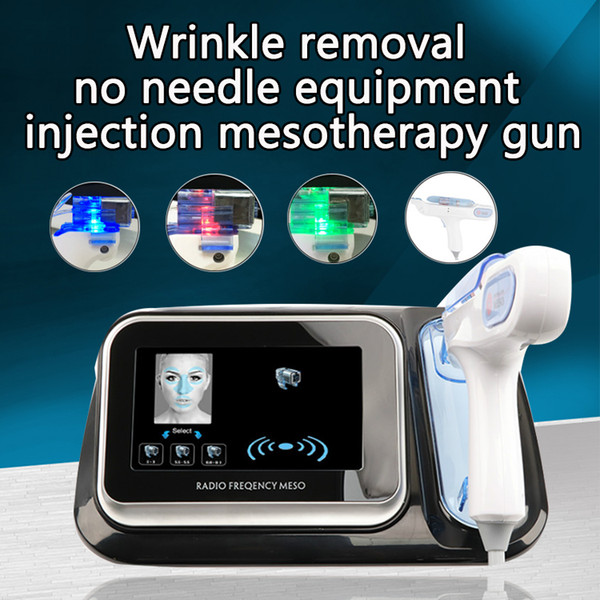 Professional Water Mesotherapy Gun Vanadium- Titanium Injector RF Wrinkle Removal 3 colors light red blue green skin care acne treatment