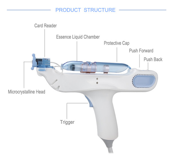 2019 Newest Mesotherapy Gun Vanadium- Titanium Injector RF Wrinkle Removal High-definition display Skin Rejuvenation and Dark Circles