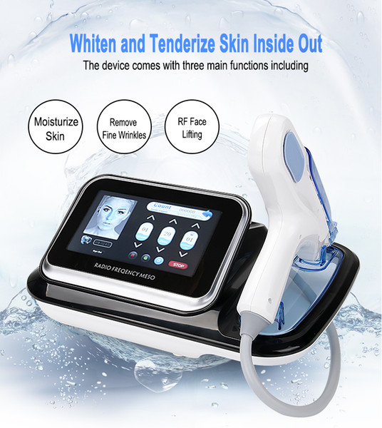 2018 Newest radio frequency meso facial skin care machine with LED light therapy injection mesotherapy gun CE approval DHL Free Shipping