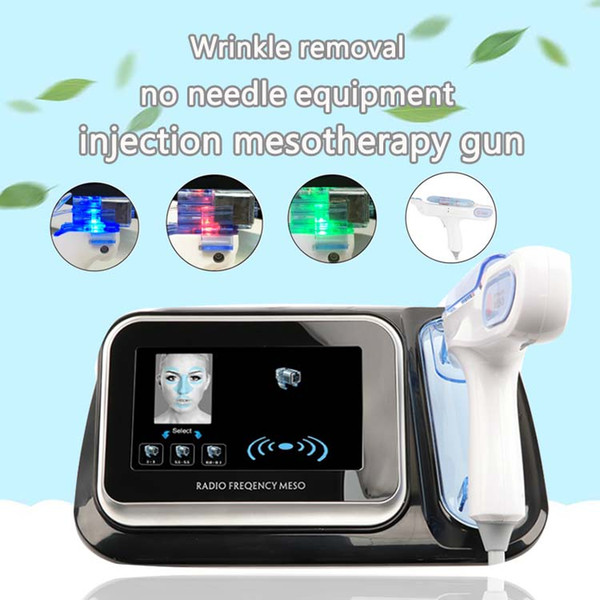 Water Mesotherapy Gun Radio Frequency RF Meso Fade Facial Spots Facial Skin Beauty Device Injector 3 Light Colors Red Blue Green