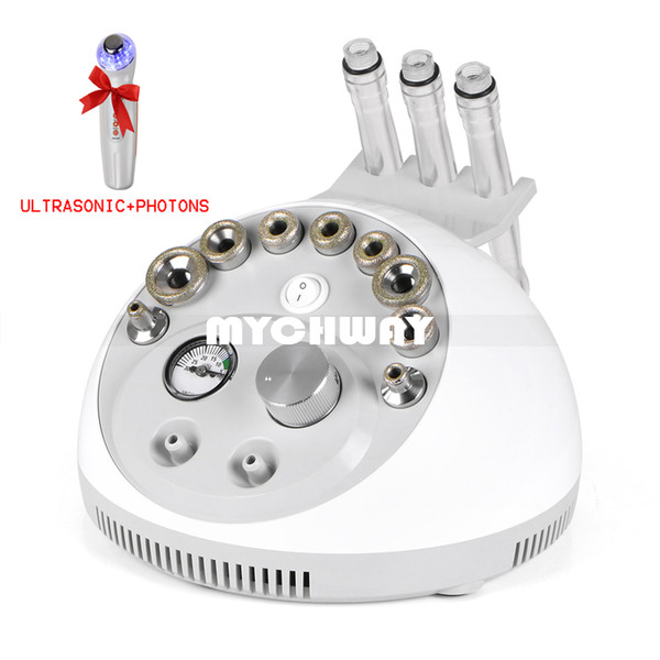 Hot Sale Dermabrasion Microdermabrasion Blackhead Removal Sprayer Skin Care Device With A Free Gift Ultrasonic LED Photon Massager