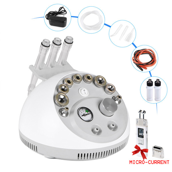 3 In 1 Dermabrasion Microdermabrasion Vacuum Blackhead Removal Skin Care Machine With A Free Gift Micro-current Or BIO Therapy