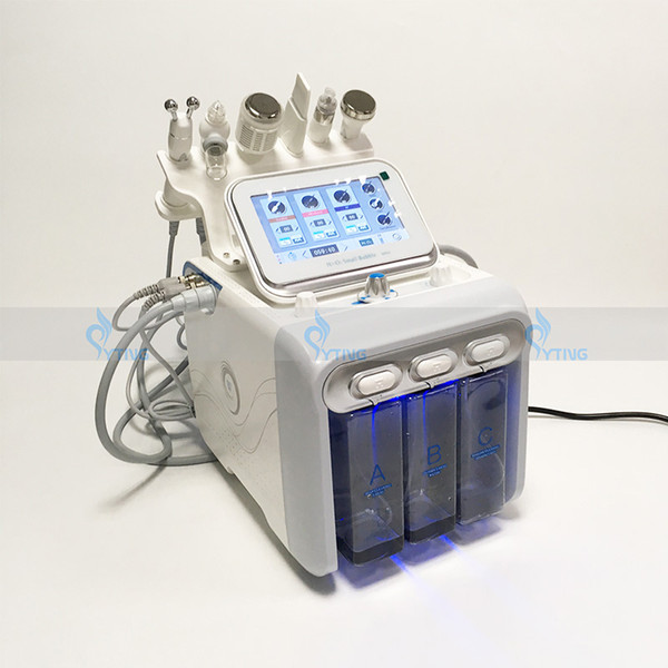 Portable 6 in 1 Hydro Peel Microdermabrasion Hydra Facial Hydrafacial Deep Cleaning RF Face Lift Skin Tightening Spa Beauty Machine