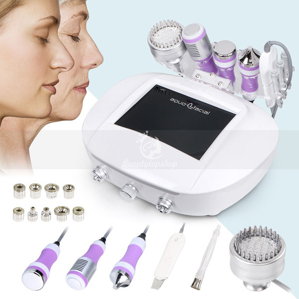 6 In1 Ultrasonic Skin Scrubber Photonc Microcurrent Photon Beauty Machine Skin Rejuvenation Cold Hammer