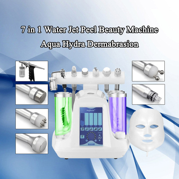 5,6,7 in 1 bio rf cold hammer hydro microdermabrasion water hydra dermabrasion spa facial skin pore cleaning machine