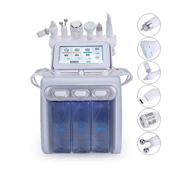 W05X Multifunctional 6 in 1 water dermabrasion machine for skin rejuvenation with rf ultrasound cooling skin scrubber oxygen jet