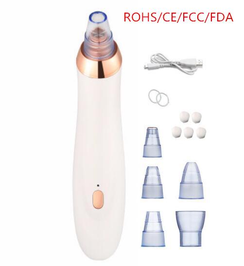 Vacuum Pore Cleaner Microdermabrasion Blackhead Acne Scar removal for Exfoliating cleansing USB recharge 5 head replaced MD102