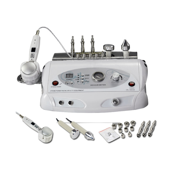 2017 best seller 3 in 1 cold&hot hammer supersonic diamond microdermabrasion peeling machine