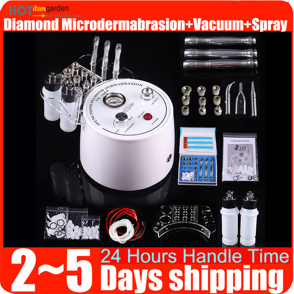 3In1 Diamond Microdermabrasion Dermabrasion Facial Peeling Skin Rejuvenation Vacuum Spray Acne Scars Removal Anti-aging Beauty Machine