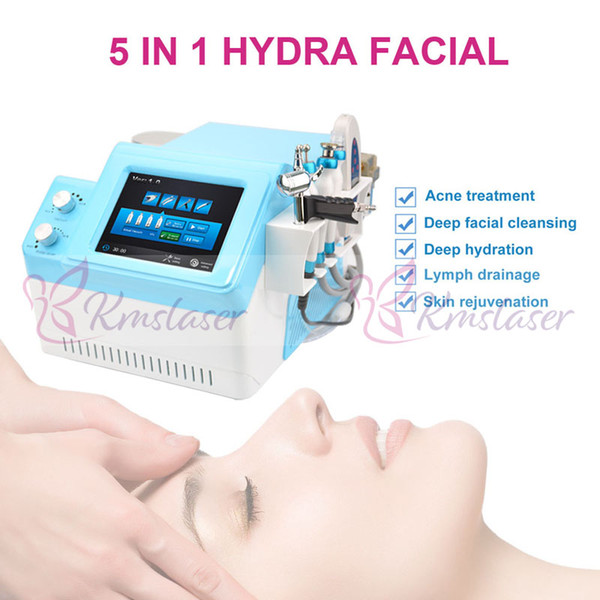 5 in 1 hydra facial Hydra dermabrasion water jet facial hydro peel skin rejuvenation bio microcurrent beauty machine