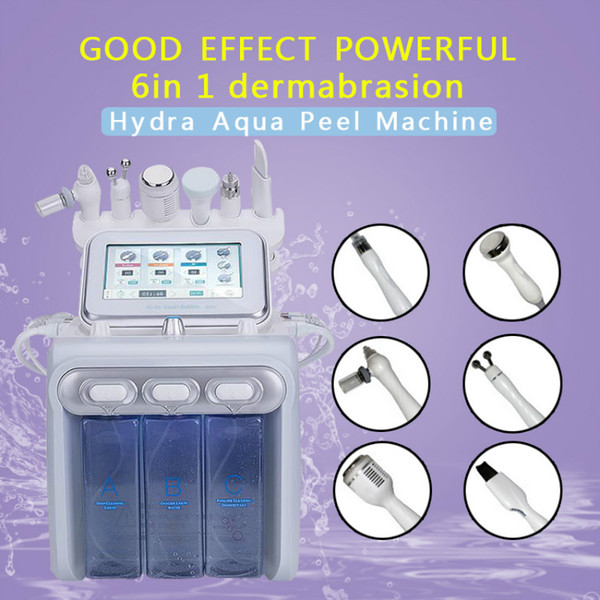 Best result 6in1 H2-O2 Hydra Dermabrasion Facial Machine Aqua Peel RF Bio-lifting Spa Facial Hydro Water Microdermabrasion Cold Hammer Oxyge