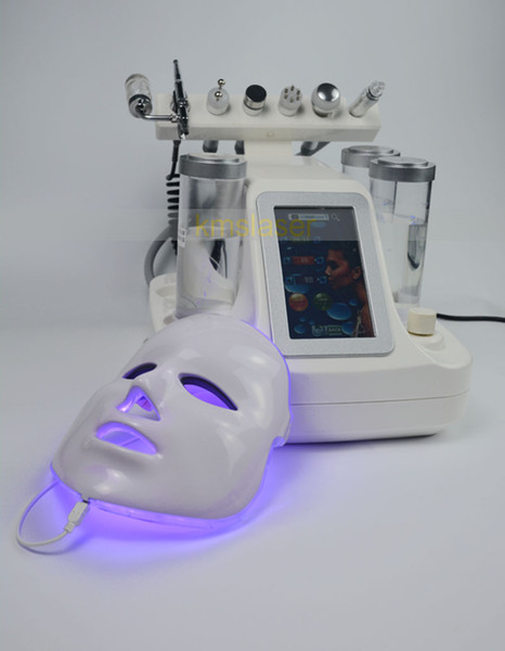 7 in 1 aqua facial 7 light colors LED facial mask hydra facial water dermabrasion deep cleansing skin tightening rejuvenation machine