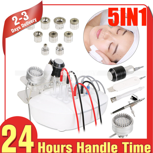 5In1 Diamond Microdermabrasion Dermabrasion Cold Hammer Photon Ultrasound Bio Skin Scrubber Water Spray Peel Professional Beauty Equipment