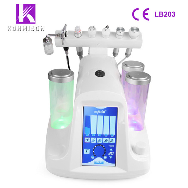 Hydra dermabrasion machine 6 in 1 rf bio ice cooling ultrasound oxygen hydro water microdermabrasion machine home use or salon use CE approv