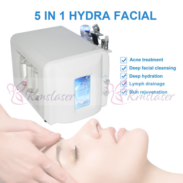 New Portable 5 in 1 hydra facial deep cleansing face lift skin tightening collagen stimulation wrinkle removal blackhead removal machine