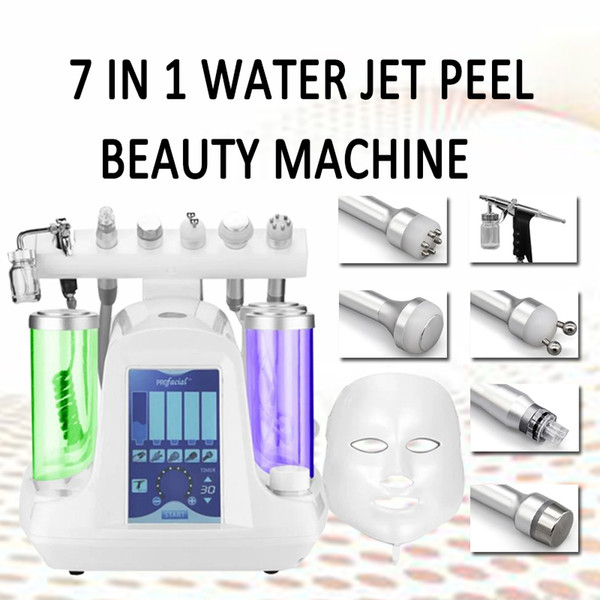 2019 5,6,7 in 1 bio rf cold hammer hydro microdermabrasion water hydra dermabrasion spa facial skin pore cleaning machine